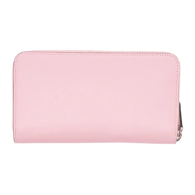 Shop Fendi Pink Long 2jours Logo Zip Around Wallet