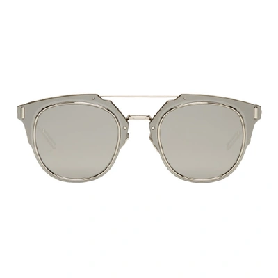 Shop Dior Homme Black Composit 1.0 Sunglasses In 010 Palladi