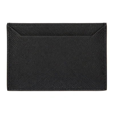 Shop Prada Black Saffiano Card Holder In F0002 Black