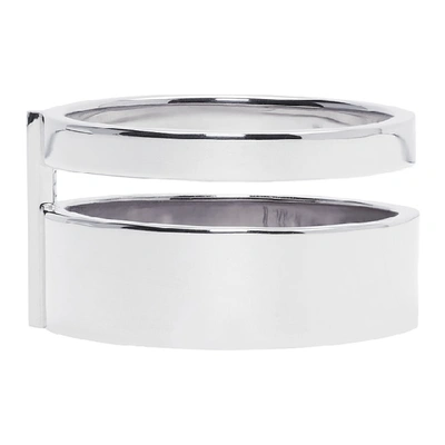 Shop Repossi White Gold Double Band Berbere Ring