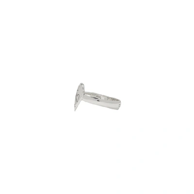 Shop Gucci Silver Blind For Love Heart Ring In 0701 Silver