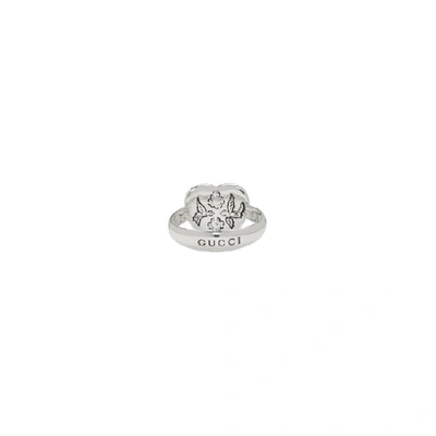 Shop Gucci Silver Blind For Love Heart Ring In 0701 Silver