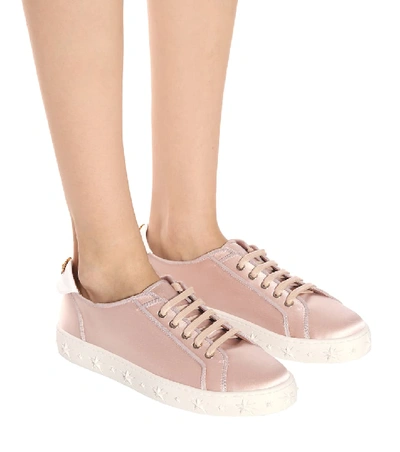 Shop Aquazzura La Satin Sneakers In Female