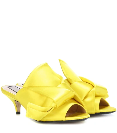 Shop N°21 Ronny Satin Sandals In Yellow