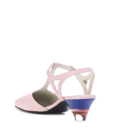 Shop Marni Leather Pumps In Pink
