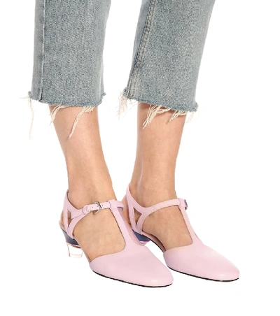 Shop Marni Leather Pumps In Pink