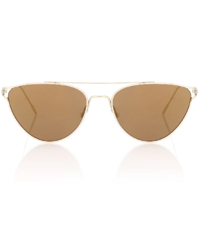 Shop Oliver Peoples Floriana Cat-eye Sunglasses In Gold
