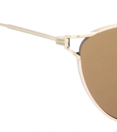 Shop Oliver Peoples Floriana Cat-eye Sunglasses In Gold
