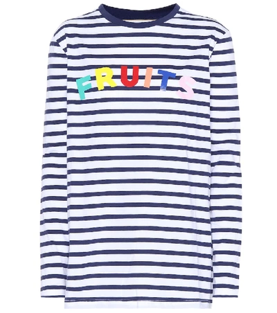 Shop Etre Cecile Striped Cotton Sweatshirt In Multicoloured