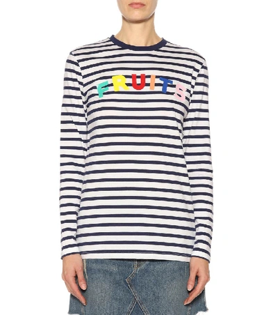 Shop Etre Cecile Striped Cotton Sweatshirt In Multicoloured