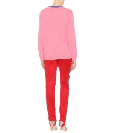 Shop Gucci Unskilled Worker Wool Sweater In Pink