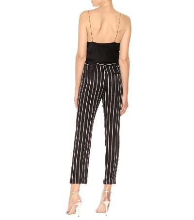 Shop Haider Ackermann Striped Cropped Trousers In Black