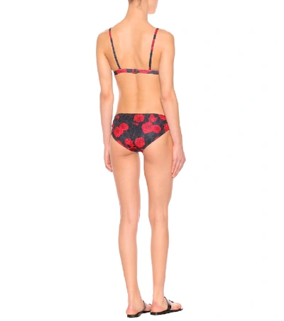 Shop Beth Richards Second Skin Printed Bikini Top In Red