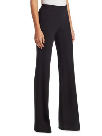 Theory Demitria Admiral Crepe Flare-leg Pants In Black | ModeSens