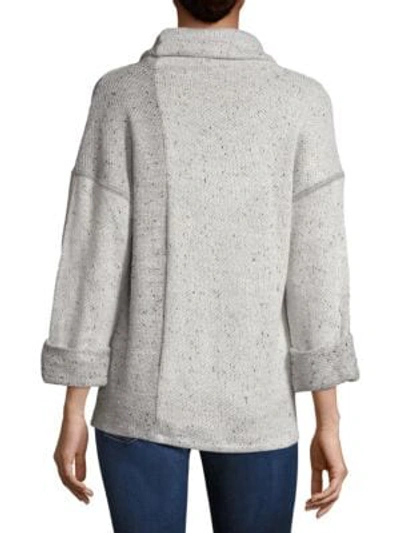 Shop Splendid Cowl Sweatshirt In Heather Grey