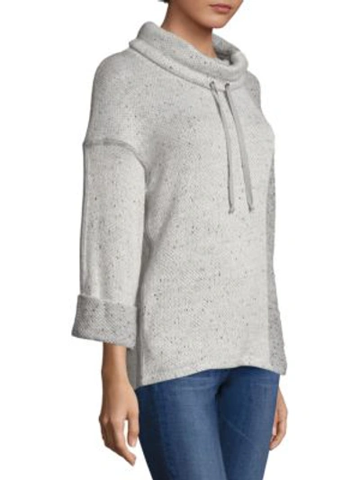 Shop Splendid Cowl Sweatshirt In Heather Grey