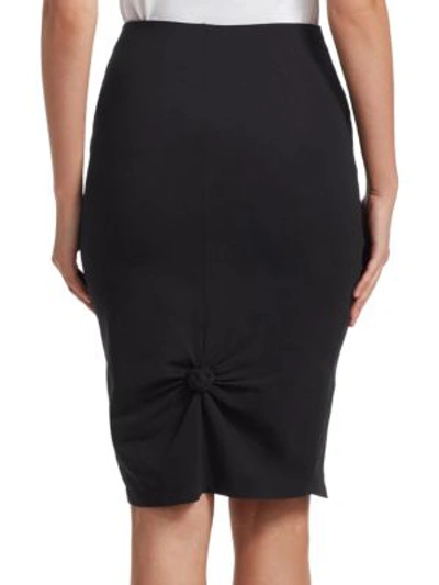 Shop Helmut Lang Cotton Knot Skirt In Black