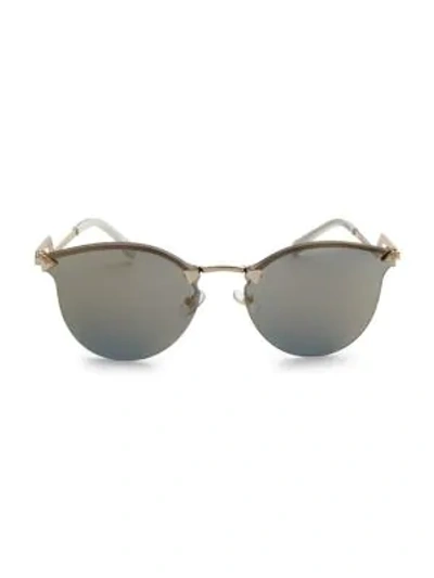 Shop Fendi Rimless Sunglasses In Rose Gold