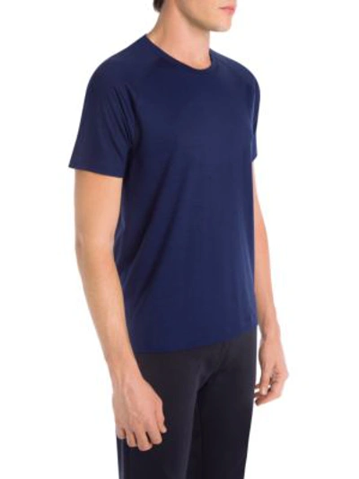 Shop Z Zegna Techmerino T-shirt In Blue
