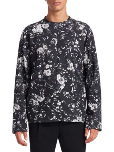 Shop Mcq By Alexander Mcqueen Floral-print Sweater In Grey