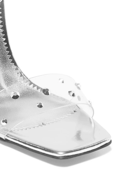 Shop Giuseppe Zanotti Garconne Crystal-embellished Pvc Sandals In Silver