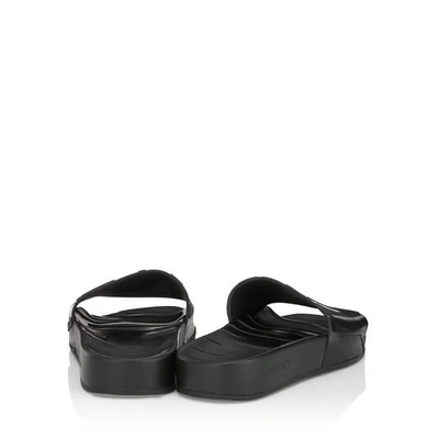 REY/F Black Rubber Slides