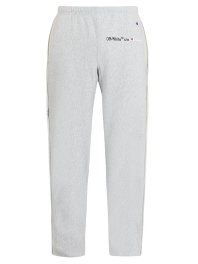 Off-white X Champion Raw-hem Sweatpants In Grey | ModeSens