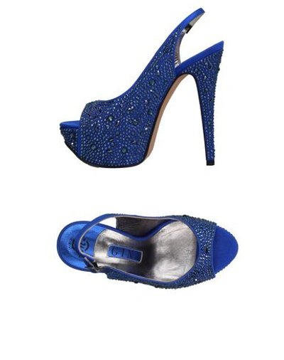 Shop Gina Sandals In Bright Blue