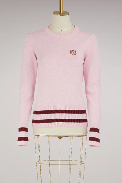 Shop Kenzo Tiger Cotton Sweater In Pink