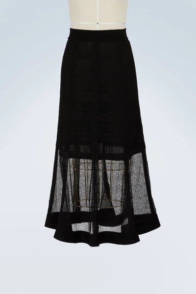 Shop Alexander Mcqueen High-waisted Skirt In 1000 - Black