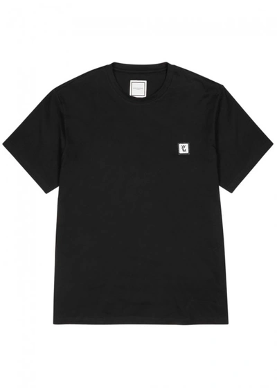 Shop Wooyoungmi Black Logo-print Cotton T-shirt