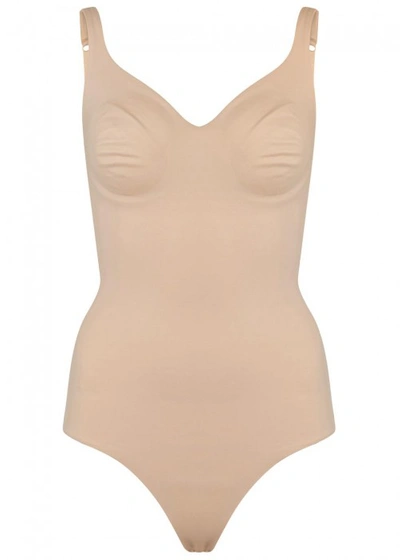 Shop Wolford Mat De Luxe Almond Forming Bodysuit In Nude