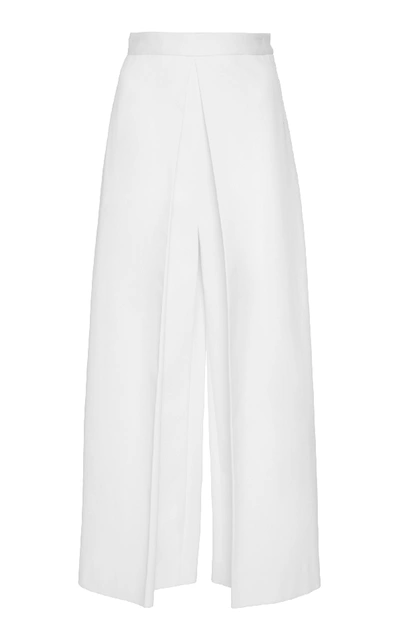 Shop Rosetta Getty Pleat Front Culotte In White