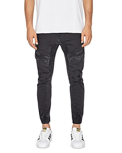 Shop Nxp Solid Tapered Fit Flight Pants In Washed Black