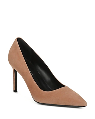 Shop Via Spiga Women's Nikole Suede Pointed Toe High-heel Pumps In Blush