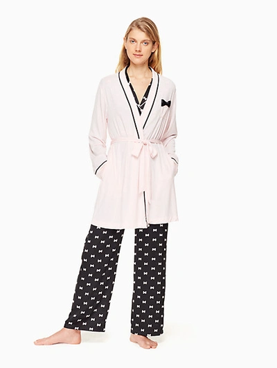 Shop Kate Spade Jersey Blend Bow Robe In Rose