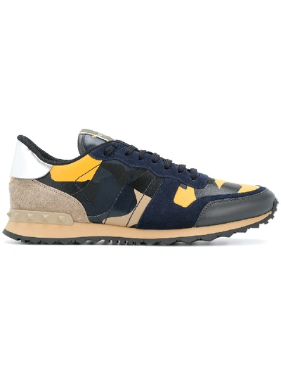 Shop Valentino Garavani Camouflage Rockrunner Sneakers