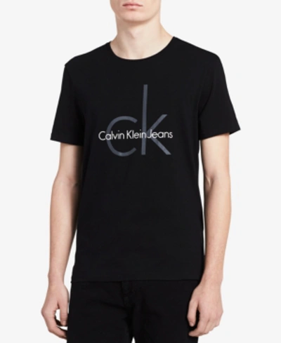 Shop Calvin Klein Jeans Est.1978 Men's Classic Ck Logo-print T-shirt In Monaco Htr