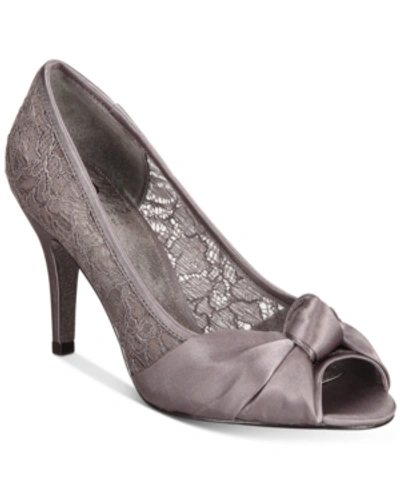 Shop Adrianna Papell Francesca Evening Pumps Women's Shoes In Steel