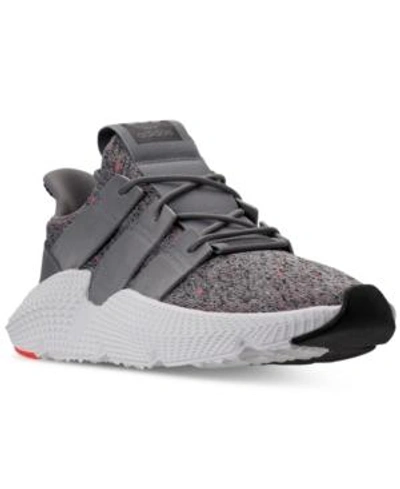 Shop Adidas Originals Adidas Men's Prophere Casual Sneakers From Finish Line In Grethr/ftwwht/solred