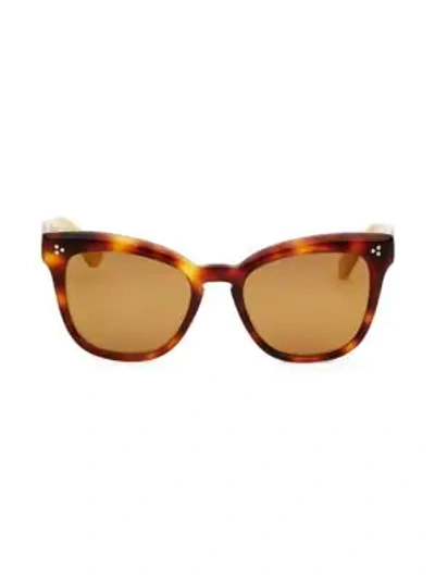 Shop Oliver Peoples Marianela 54mm Cat-eye Sunglasses In Brown