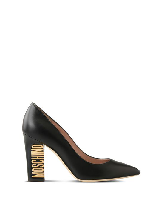 moschino logo heels