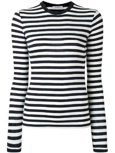 Shop Max Mara Striped Fitted Sweater