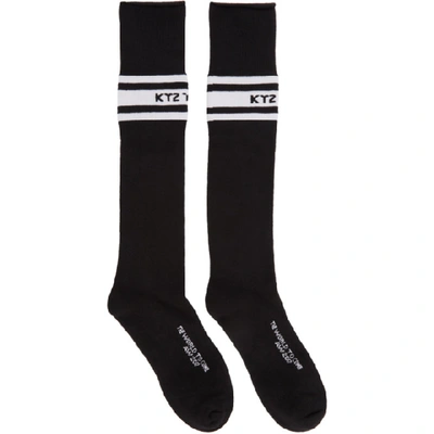 Shop Ktz Black Long Stripes Socks