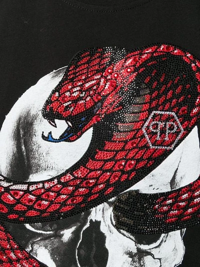 PHILIPP PLEIN Philipp Plein Strass Snake T-shirt - Farfetch MTK1820PJY002N12615148