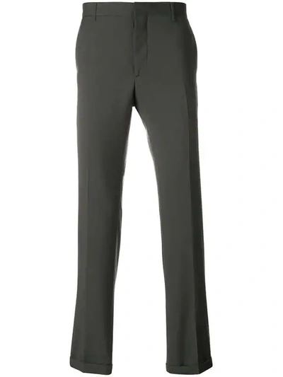 Shop Prada Slim Tailored Trousers In F0d65
