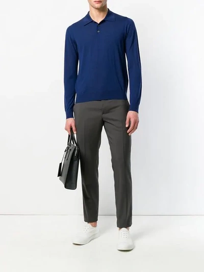 Shop Prada Slim Tailored Trousers In F0d65