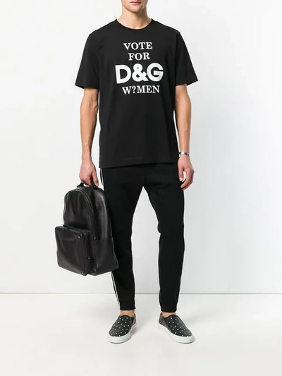 Shop Dolce & Gabbana Slogan Print T-shirt