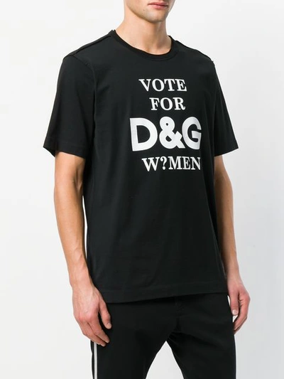 Shop Dolce & Gabbana Slogan Print T-shirt