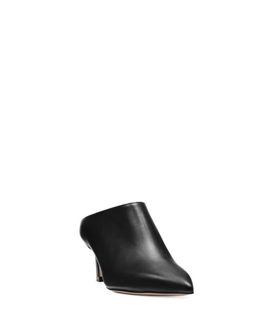 Shop Stuart Weitzman The Mira Mule In Black Nappa Leather